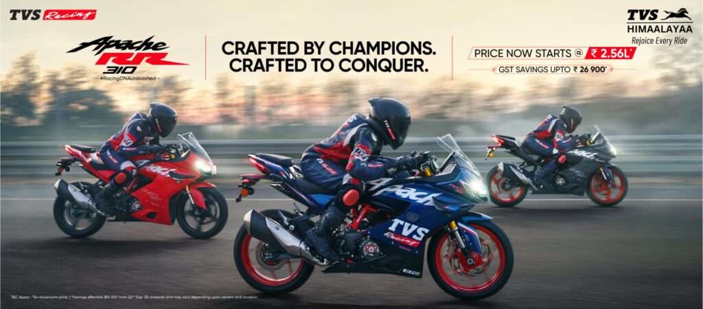 New TVS Apache RR 310 - Himaalayaa TVS